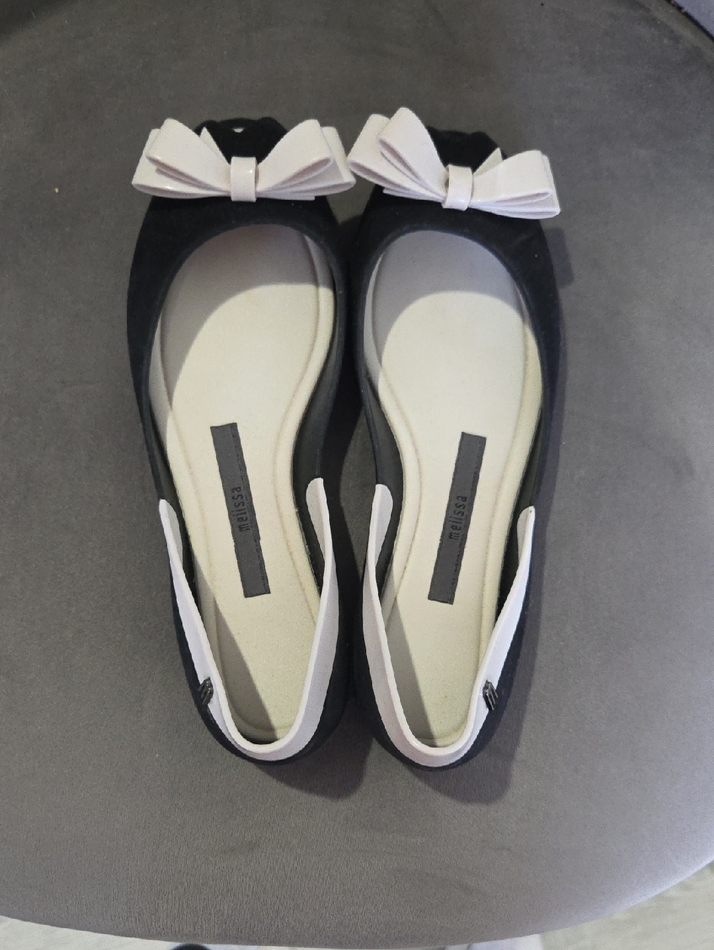 Melissa Velvet Jelly Flats With Bow